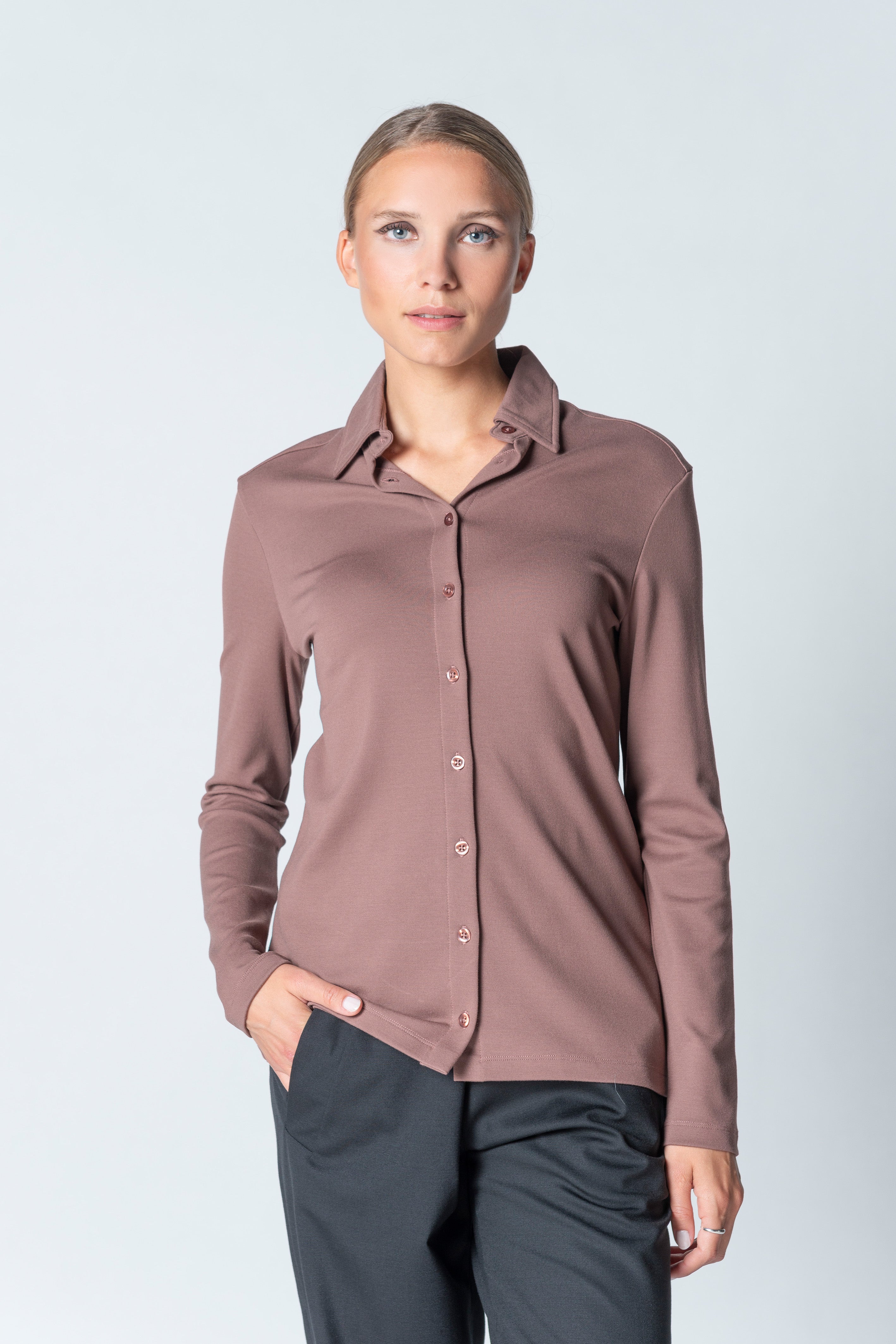 Jersey Bluse Code 97 Nutmeg