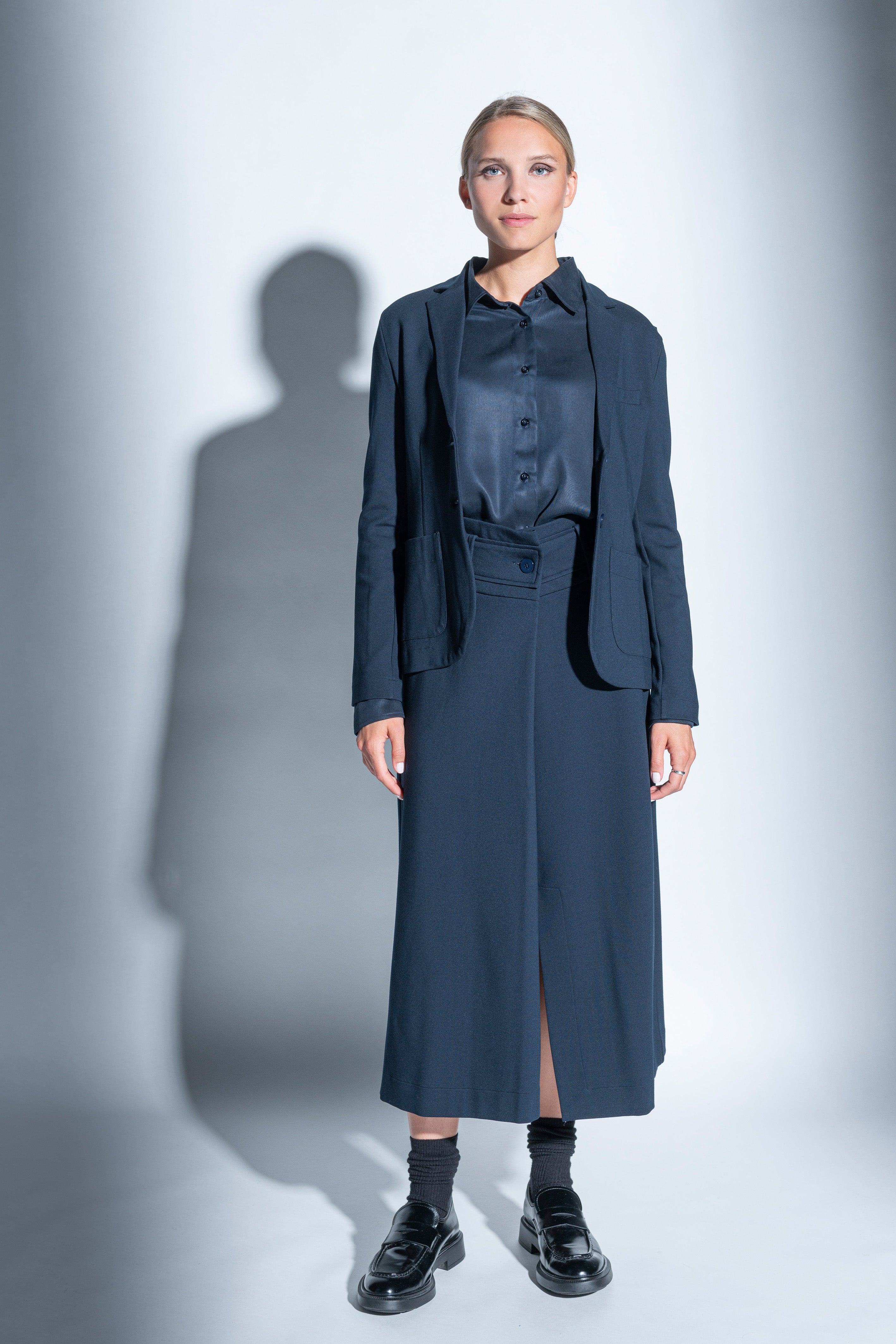 Skirt Code 104 Wrap Look Navy